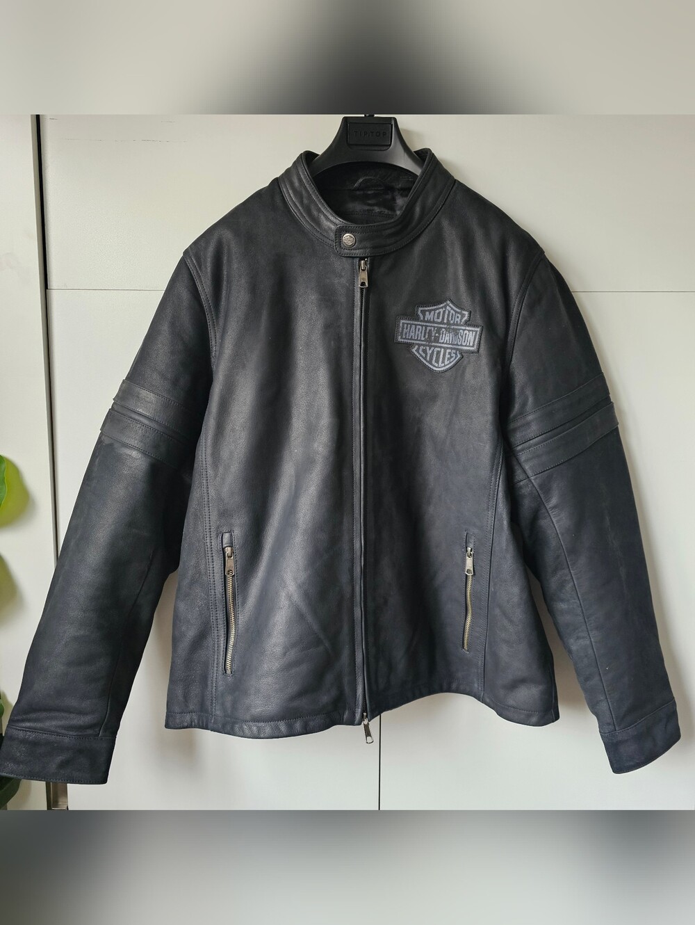 XL Mens Harley Davidson Leather Riding Jacket Motorcycle Gear Like New